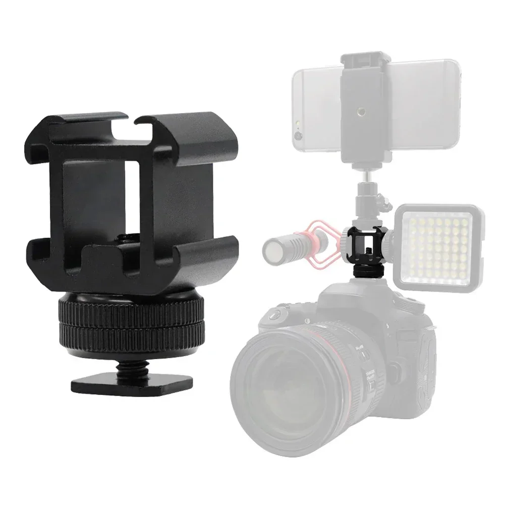 Hot Shoe Adapter - Triple Hot Shoe adaptor dudukan dua