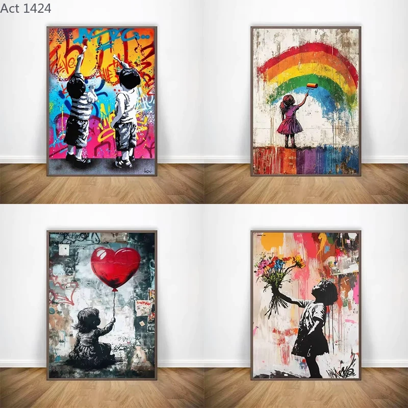 Photography By - Lukisan Kanvas Seni Grafiti Banksy, Poster