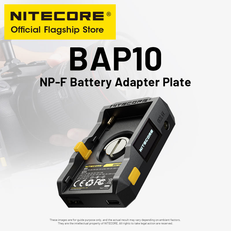 Photography Videography - NITECORE BAP10 NP-F Pelat Adaptor Baterai