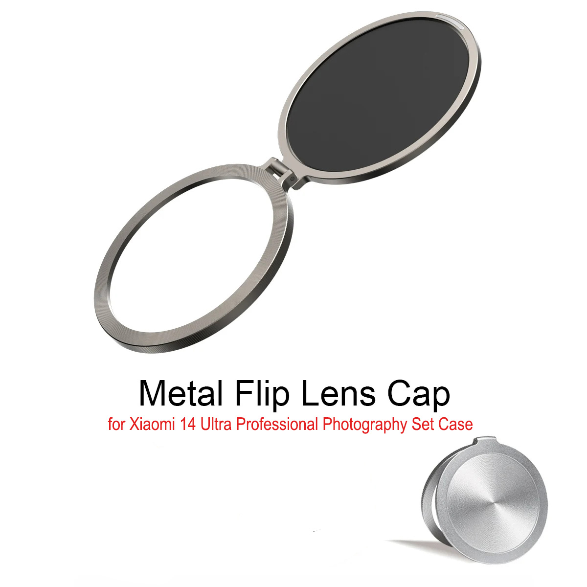Photography Xiaomi 14 Ultra - Penutup Lensa Flip Logam untuk Xiaomi