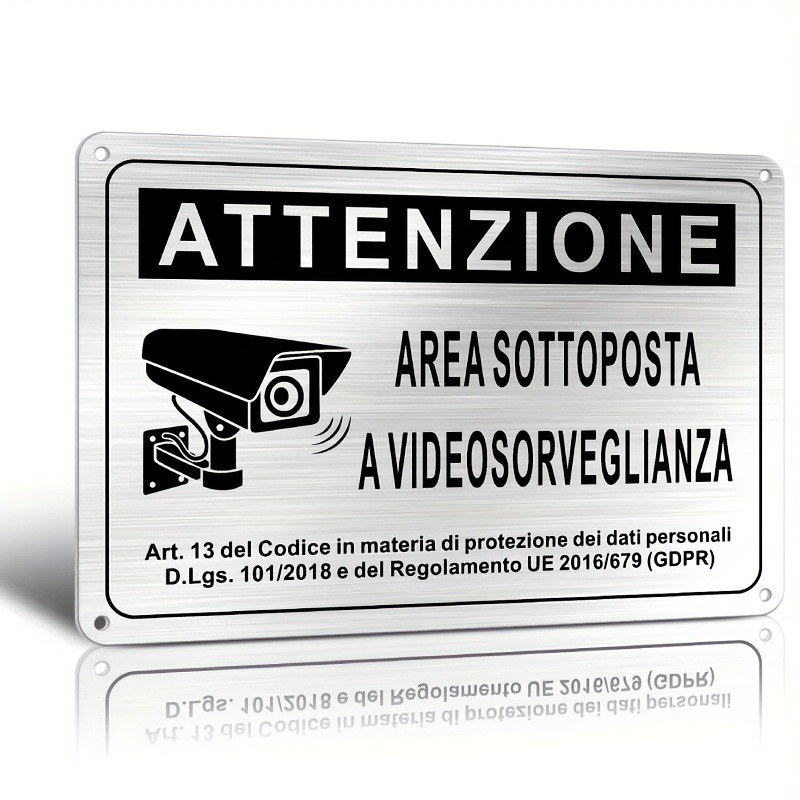 Photography Videography - Tanda Keamanan Italia 20X30cm – Spanduk