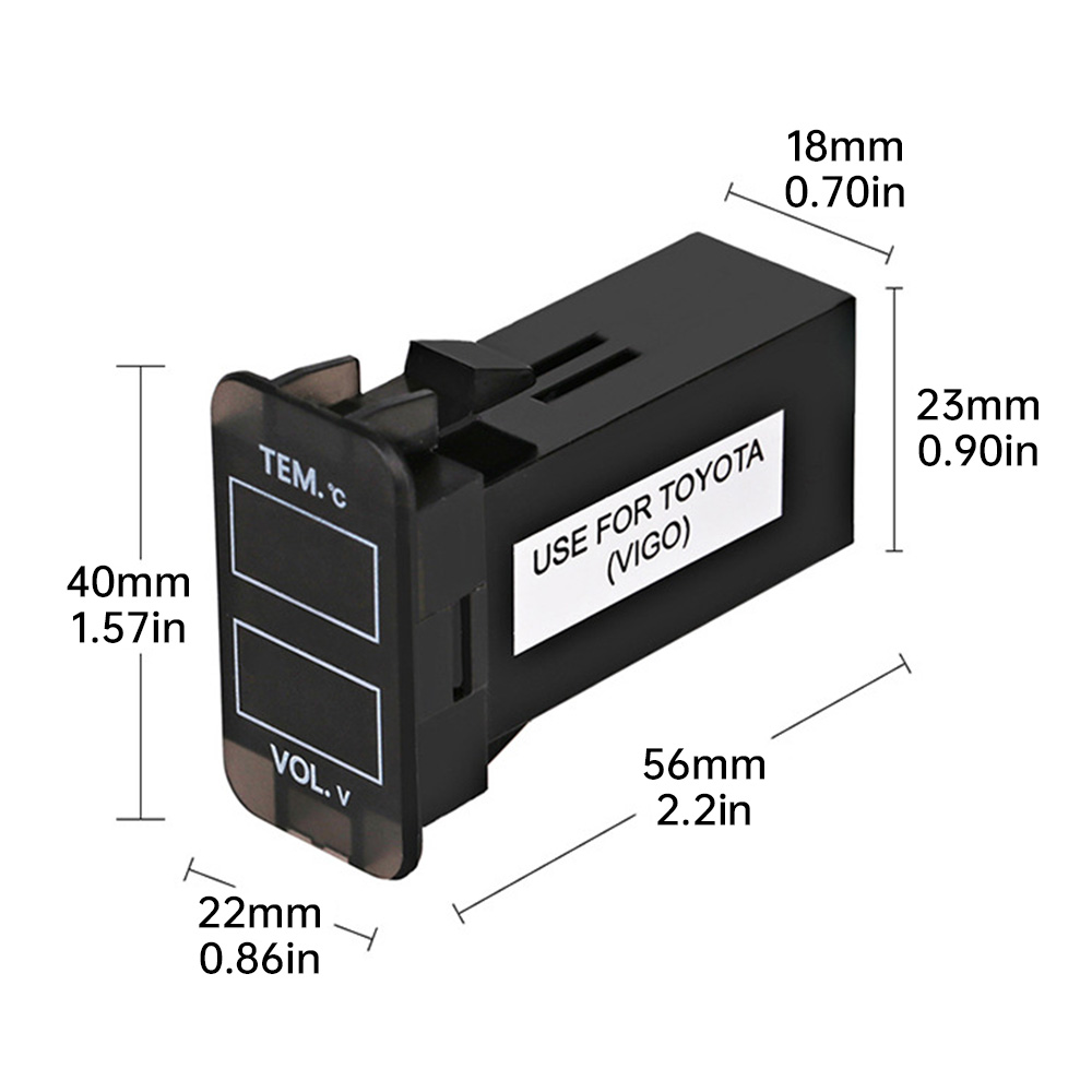 Termometer Voltmeter mobil, pe - Light Meter Incident ulasan dan harga