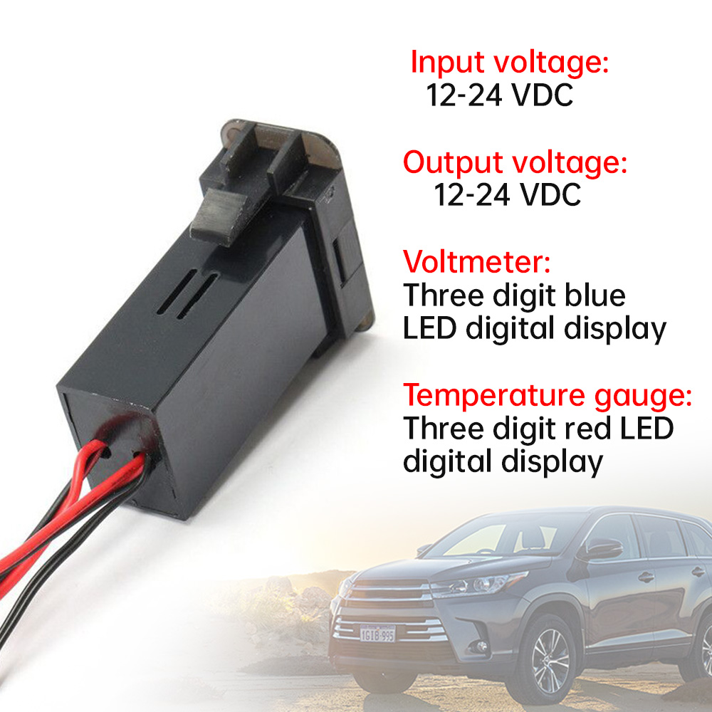 Termometer Voltmeter mobil, pe - Light Meter Incident ulasan dan harga
