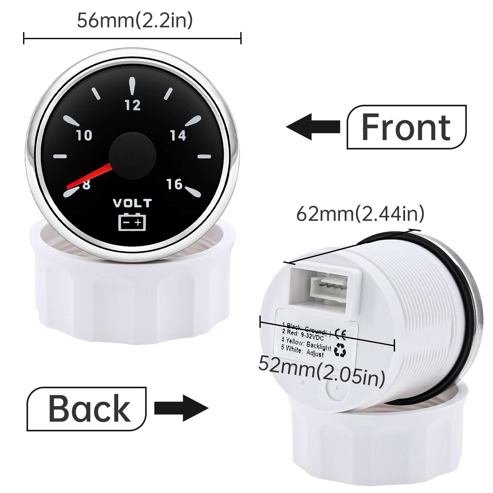 Voltmeter Digital 52mm lampu l - Light Meter Incident ulasan dan harga