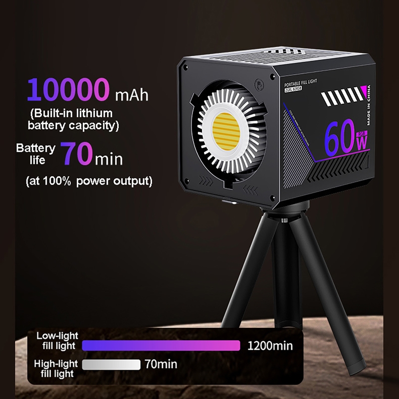 Lampu Video RGB 60W Portabel L - Photography Natural Lighting ulasan dan harga