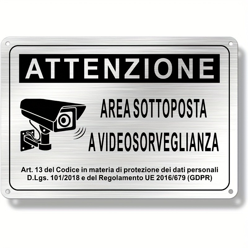 Tanda Keamanan Italia 20X30cm  - Photography Videography ulasan dan harga